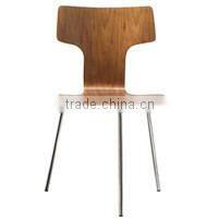 Colorful Wooden Seat Restaurant Furniture Restaurant Chair Cheap with Tube Legs