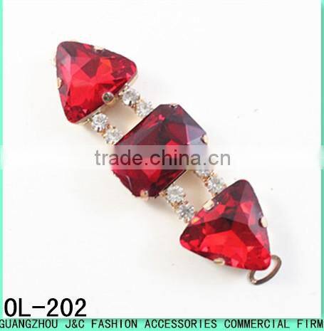 2017 best selling jewelry red rhinestone shoes ornament