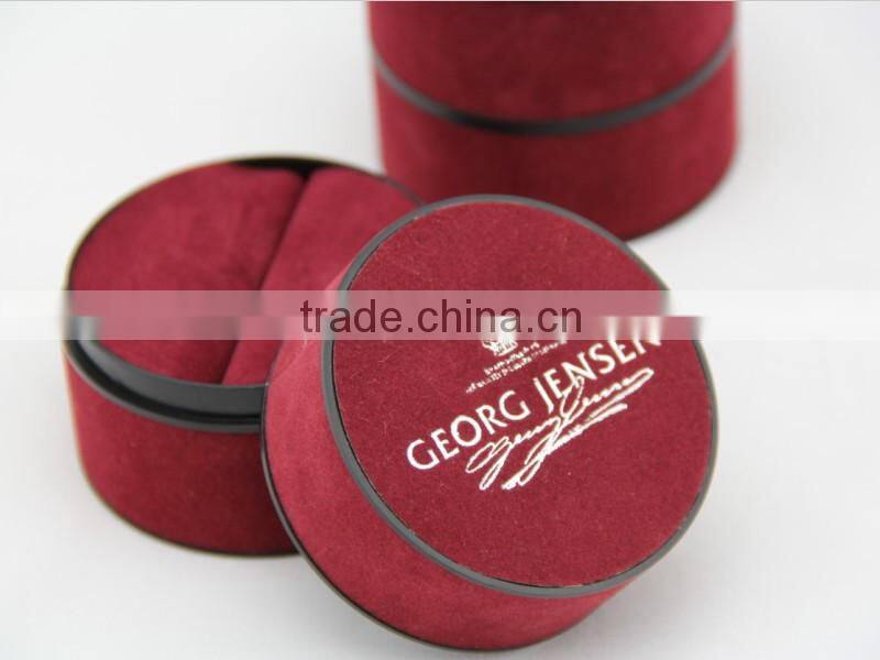 Custom design handmade velvet cover plastic jewelry boxes for ring