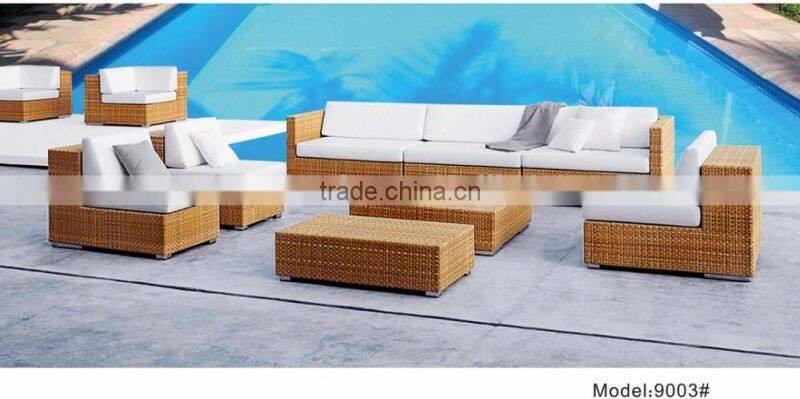 Rattan hotel sectional sofa half round shape hotel furniture sofa set