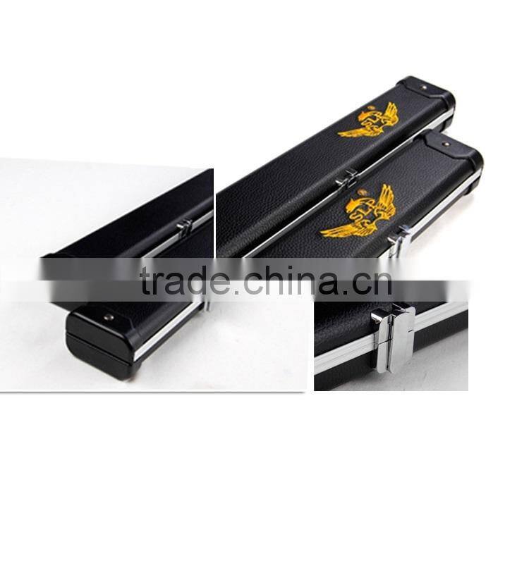 Superior 3/4-pc cue case black leather aluminium snooker pool cue case billiard accessories
