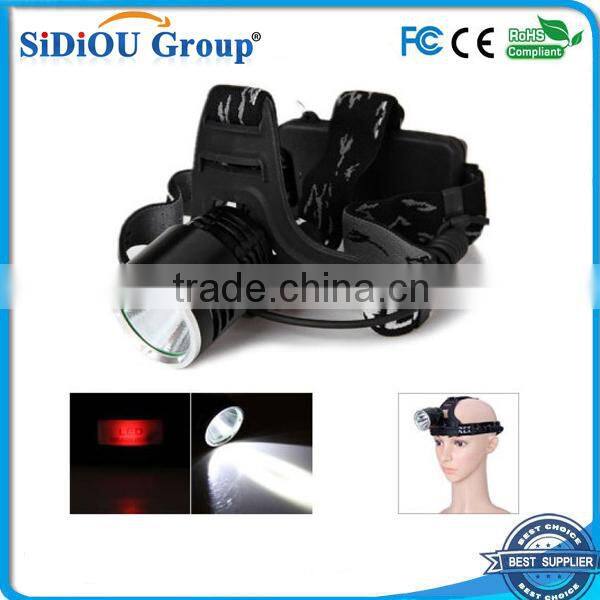led rechargeable zoom headlamp diving headlamp