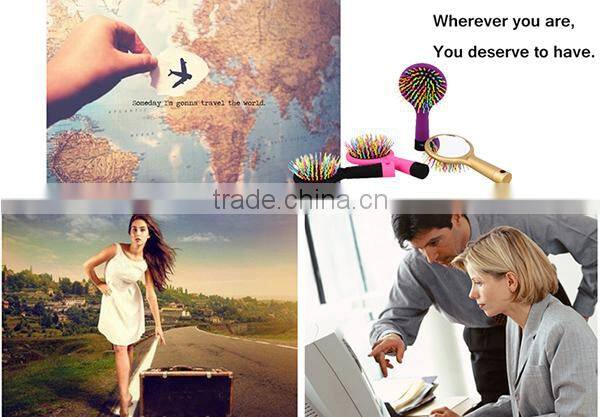 My girl 2016 Hot sale new design ceramic hair straighteners with double round hair brushes