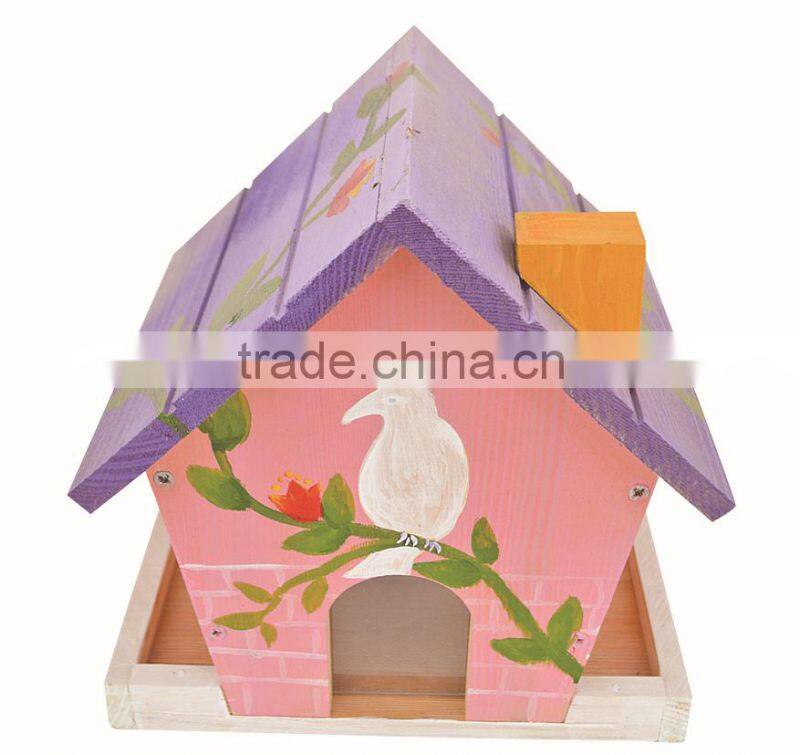 hot selling 2015 year china suppliers FSC&ISO9001 unfinished standing garden wooden bird feeder with made in china high quality