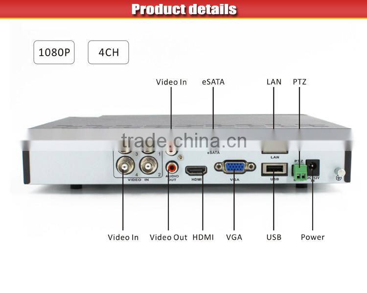 Best selling 2mp cctv h 264 4-channel standalone oem dvr