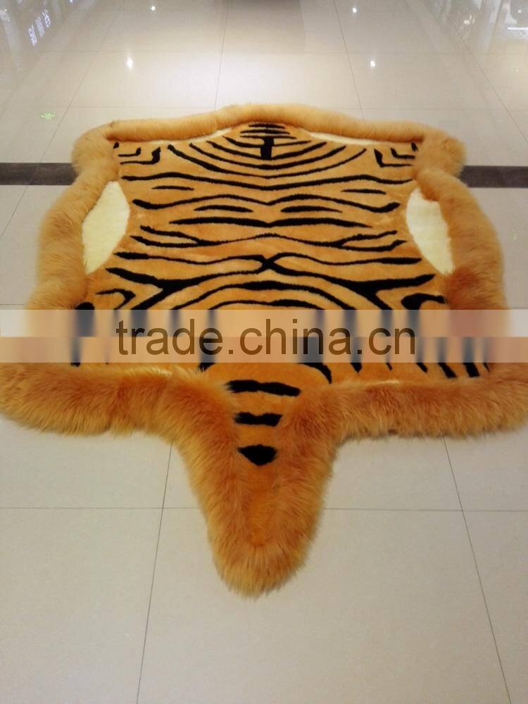 Real multed color faux fur blanket/wholesale blanket 2015