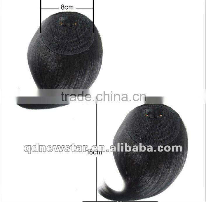 100% human Indian remy hair clip on bangs