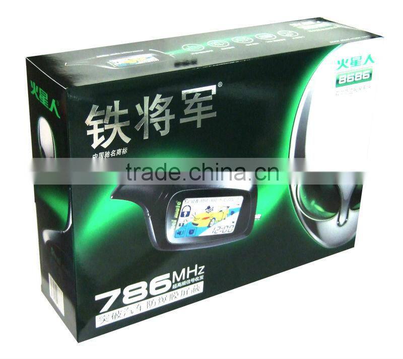 Two way anti-hijacking auto car alarm system 8686 for super long distance