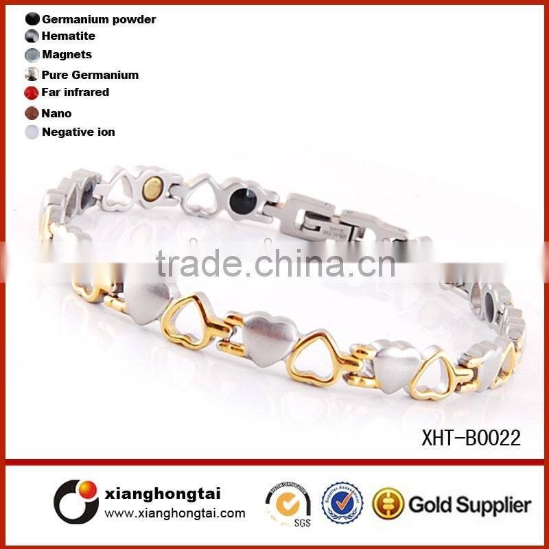 Heart shape infinity love healthcare gold bracelet designs women