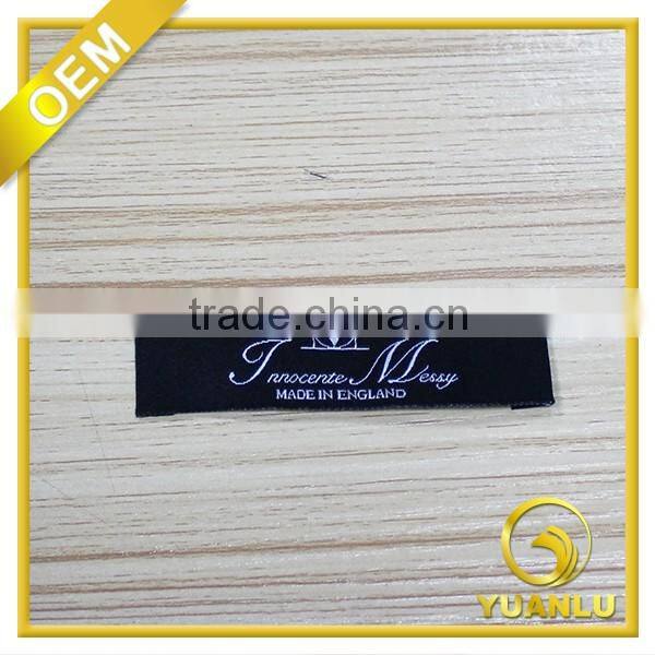 Wholesale custom loop folded garment damask clothing labels