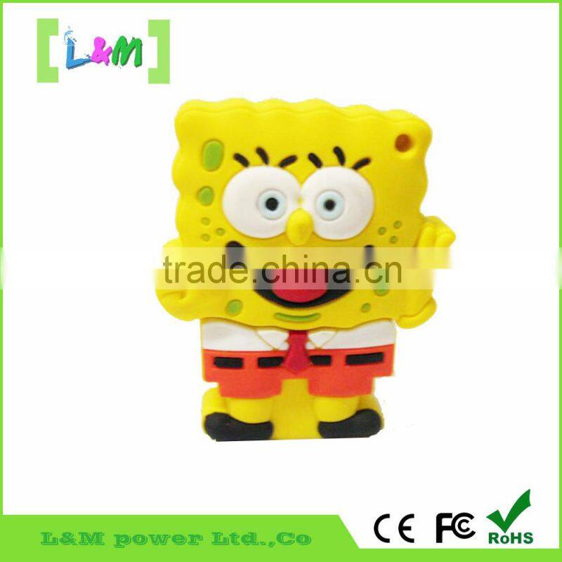 Hot Sale Free Sample silicon/SpongeBob usb flash memory drive