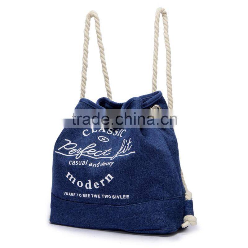 High quality tarpauli denim tote storage bag christmas shopping bag