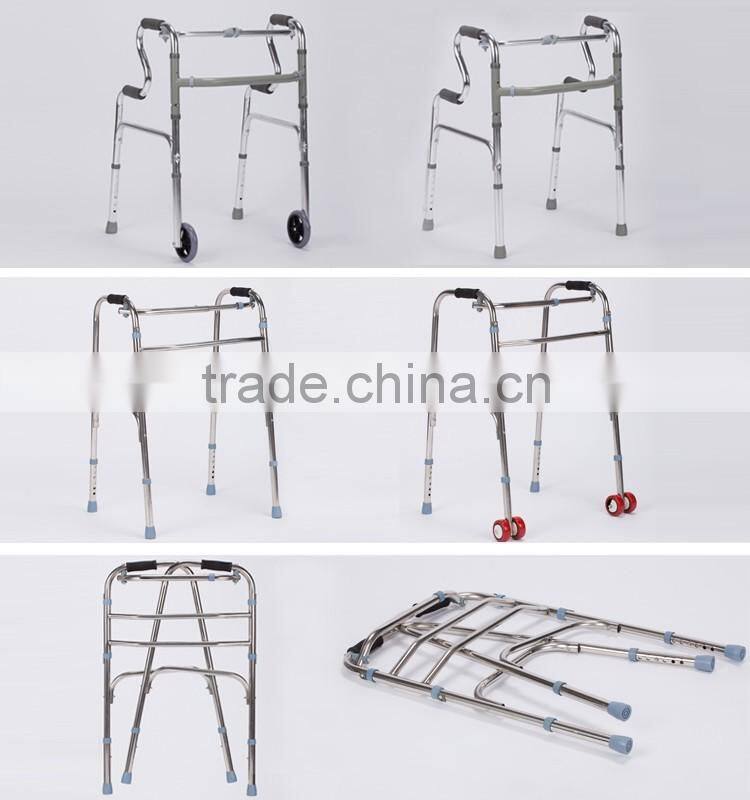 elderly walking aid support height adjustable rollator walker with wheels in frond