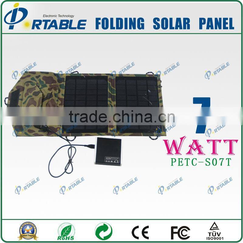 7W Multifiuncational solar backup mobile charger for any phone with inner volatege controller