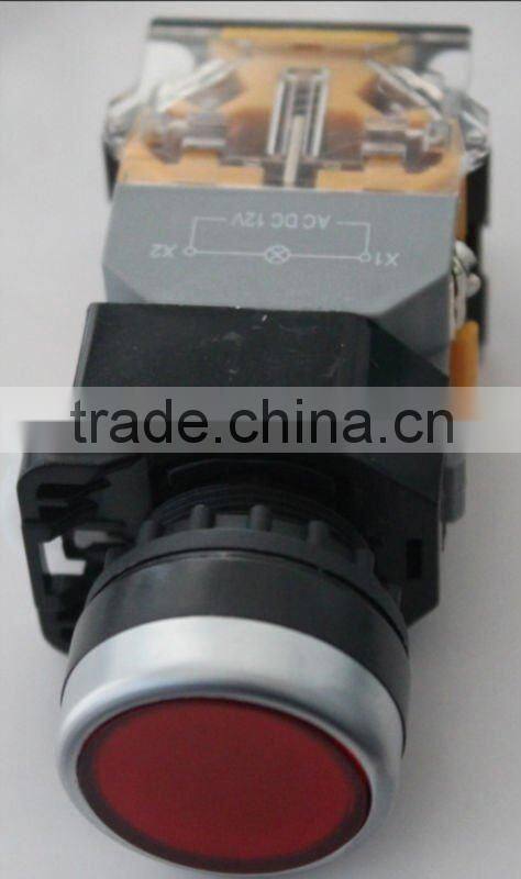 LA38-10D/203 rubber waterproof push button micro switch led 12v