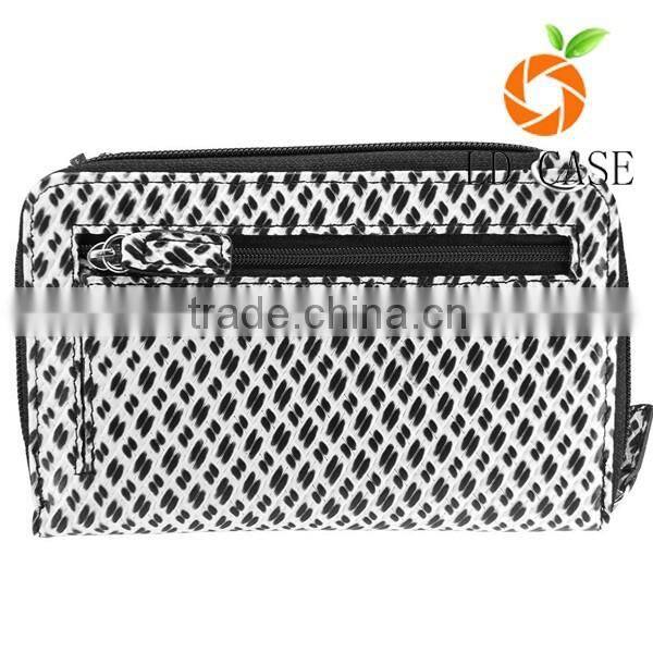 popular simple vintage OEM rfid wallet with elastic strap for ladies