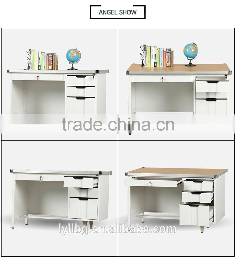 Latest Dedign Durable Simple Style Wooden Surface Metal Computer Desk Assembly Instructions