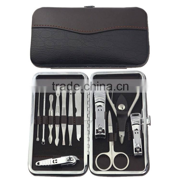 Bonvatt 12pcs Manicure Set Tools Stainless Steel Pruning Care Set mens manicure set