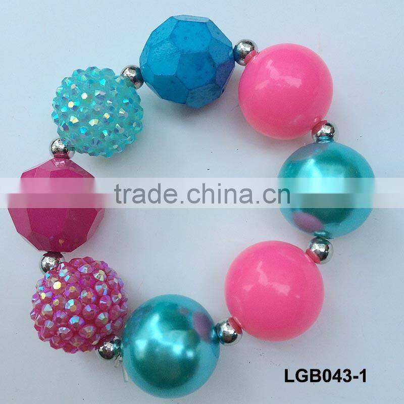 wholesale birthday chunky bead bracelet for little girl