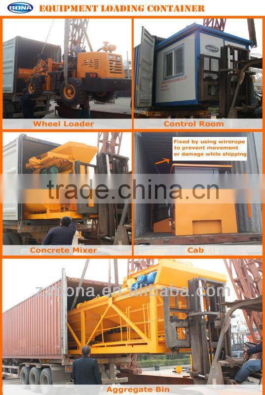 Bona Newly YHZS60m3 mobile concrete batching plant in Philippine