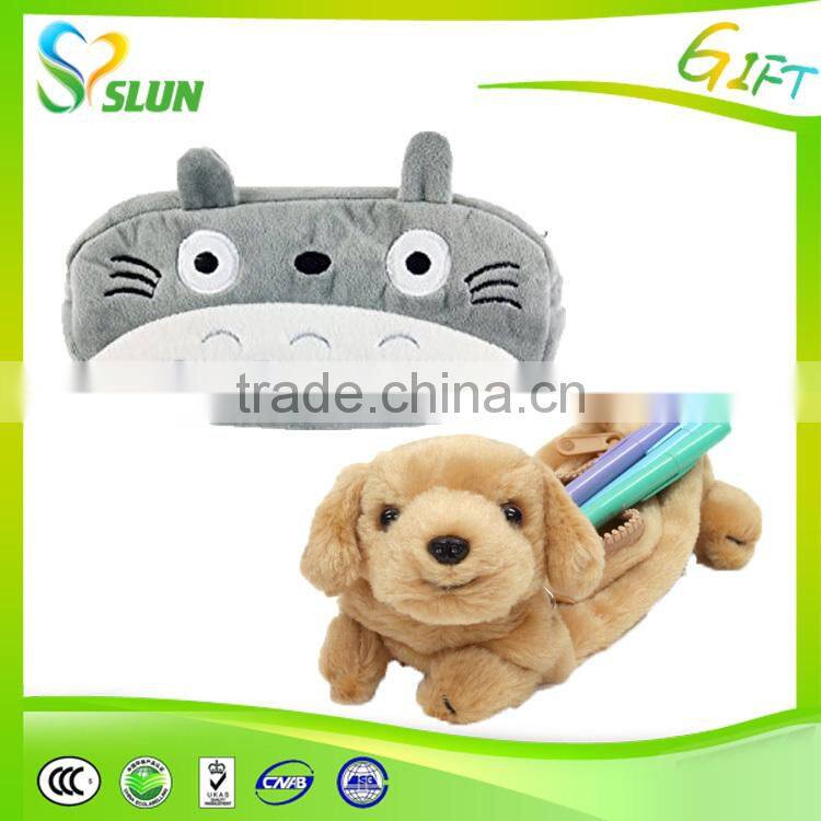 kid plush pencil bag plush soft pen bag