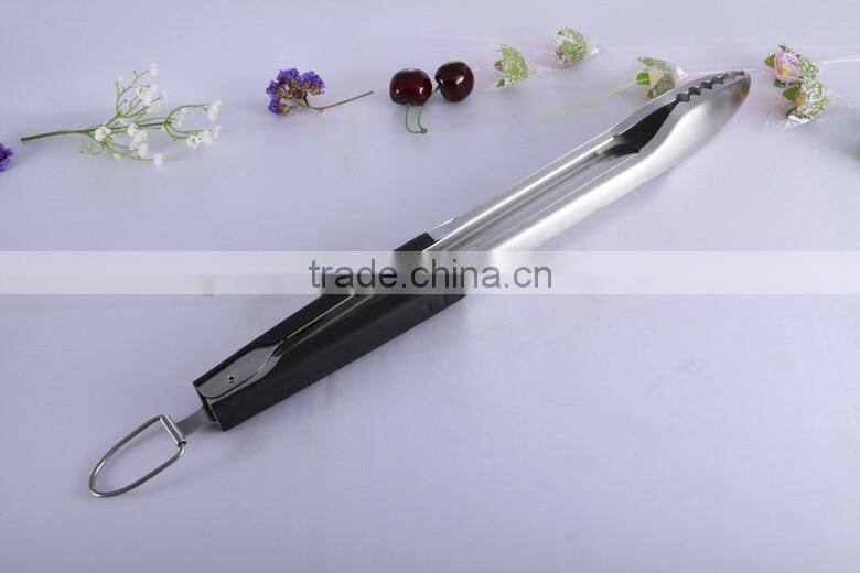 Hot Selling 3pcs Stainless Steel Grill BBQ Tool Set With PVD/Plastic Handle