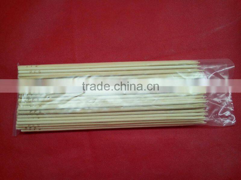 Bamboo skewer with printing words for machine food direct factory price