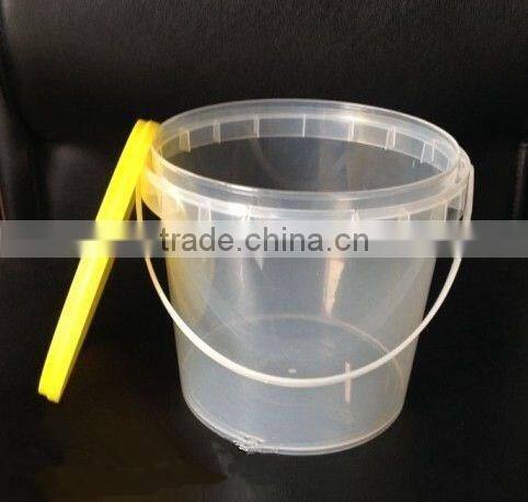 5L plastic clear bucket yogurt with handle