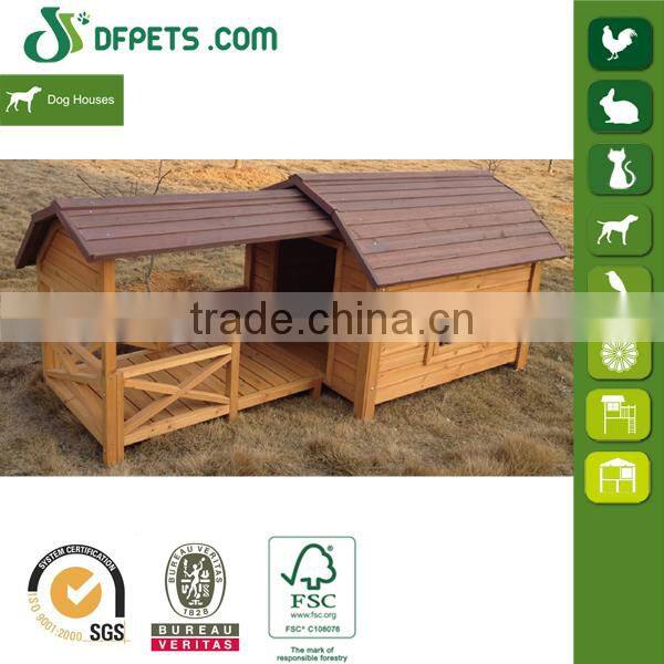 Hot Sale Wooden Dog Kennel Buildings With Porch