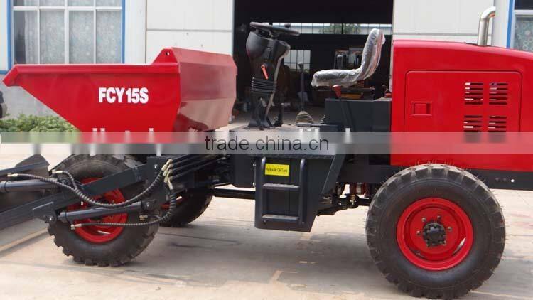 with sunshade or cabin, 1.5ton site dumper can be self loading with CE