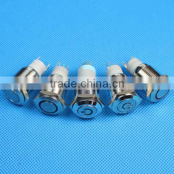 16mm ring led waterproof switch