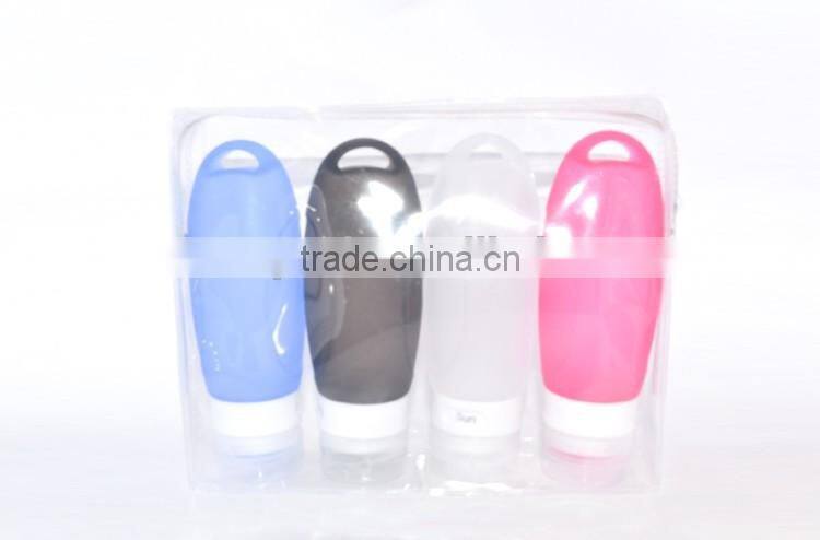 cute silicone baby bottle for lotion and cream filling while traveling MP4410
