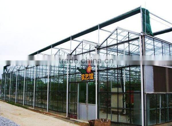 Modern agricultural equipments glass commercial greenhouses