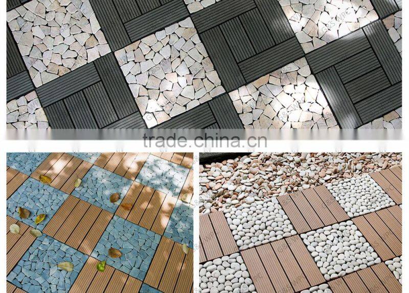 High quality wpc composite deck tiles 30x30 plastic base outdoor wpc interlock diy tile