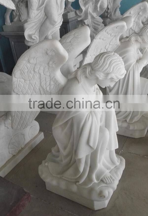 White Marble Praying Angel Statue