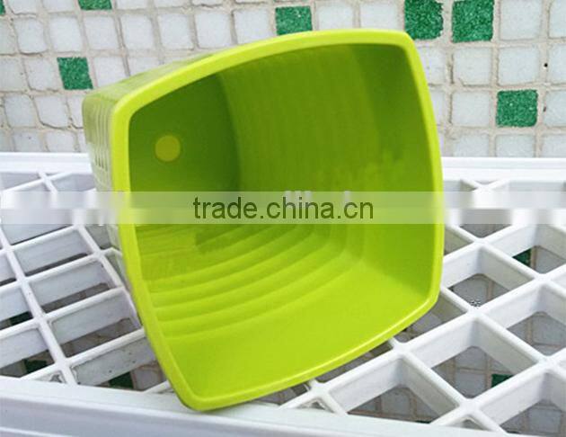 Home decor bright colored plastic balcony flower pots