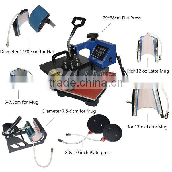 Combo 5 in 1 T-shirt Heat Press machine for Sale