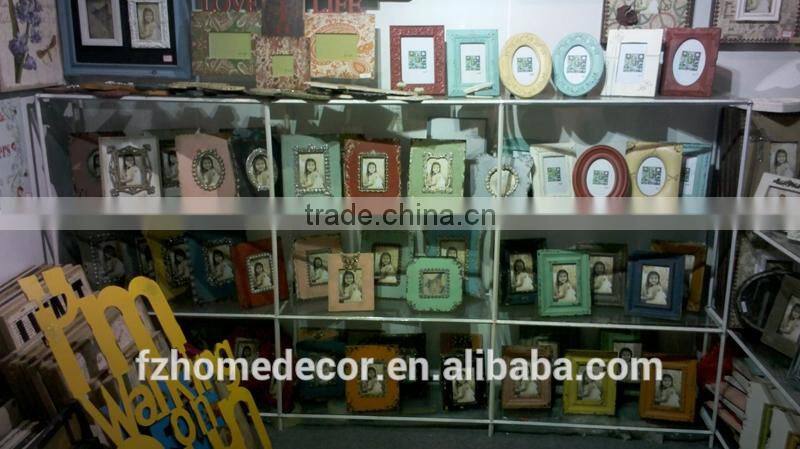 2016 new arrival wholesale Resin Photo Picture Frame with vintage rese flower decor