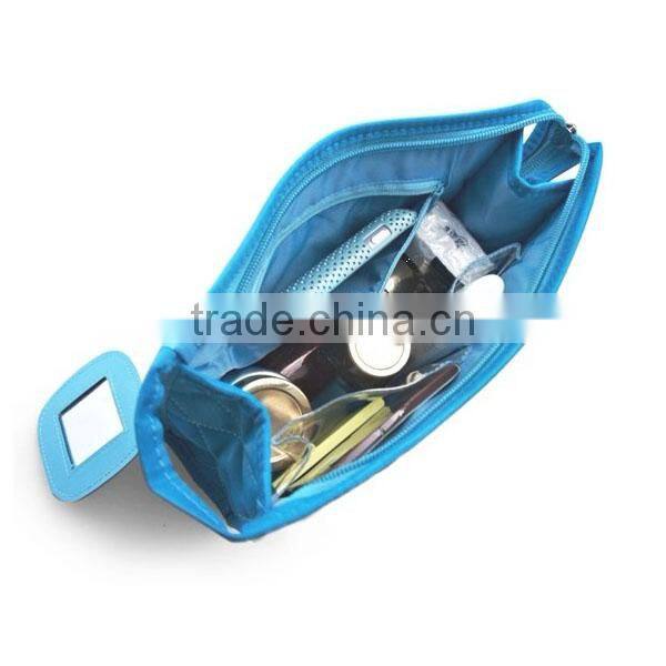 Wholesale girls makeup bag with mirror