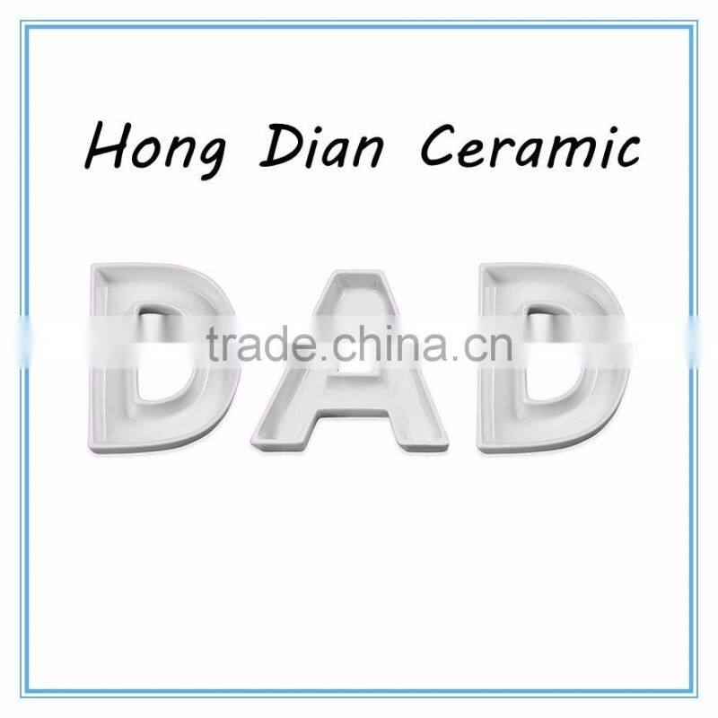 DAD Ceramic Candy Dish Set ,porcelain dinner plate