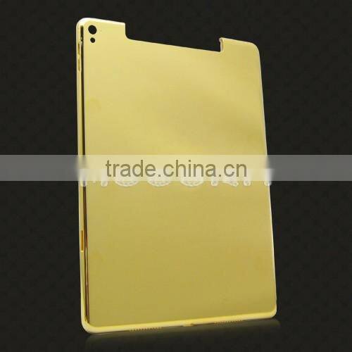 Luxury gold back cover for iPad Pro 24k gold plated back housing