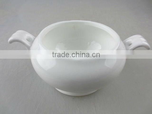 small porcelain tureen with handle