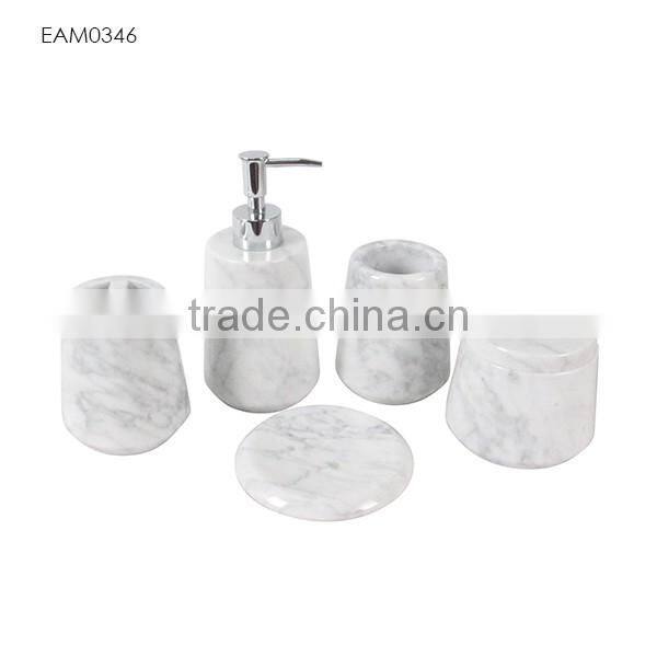 Marble home decor bathroom accessories sets designed from factory wholesale