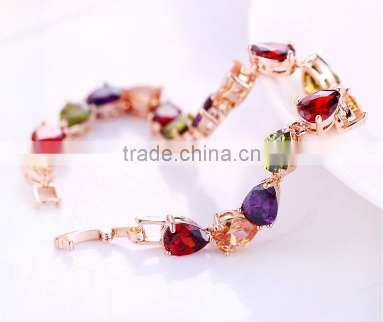 Wholesale Stock Small Order Fashion Colorful Raindrops Bracelet