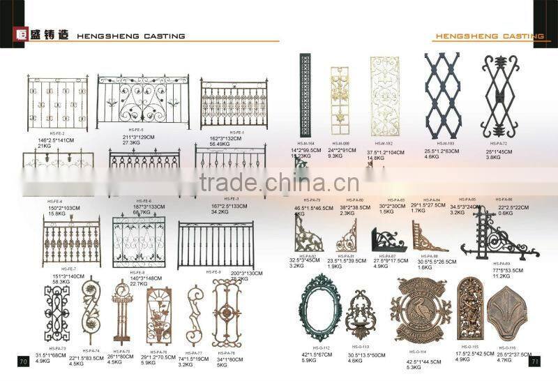 wrought iron ornamental fence parts