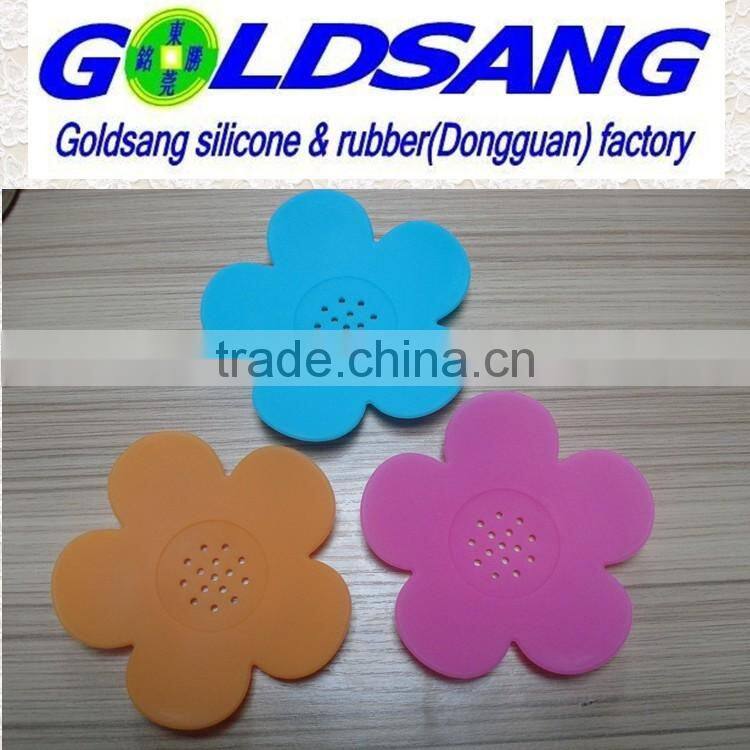 fashion flower shape silicone soap dish
