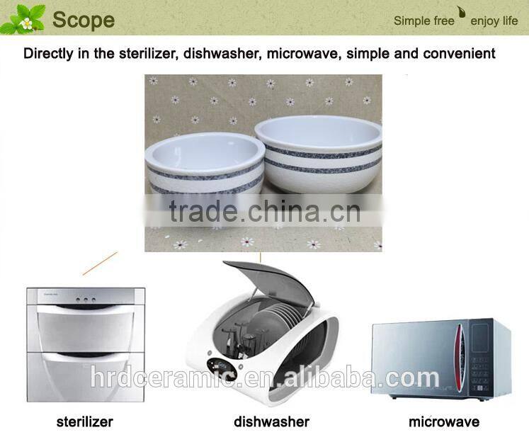 Stocked Personalized high quality ceramic soup bowl with two size