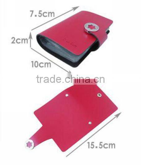 2013 Trendy Rose red PU Card case