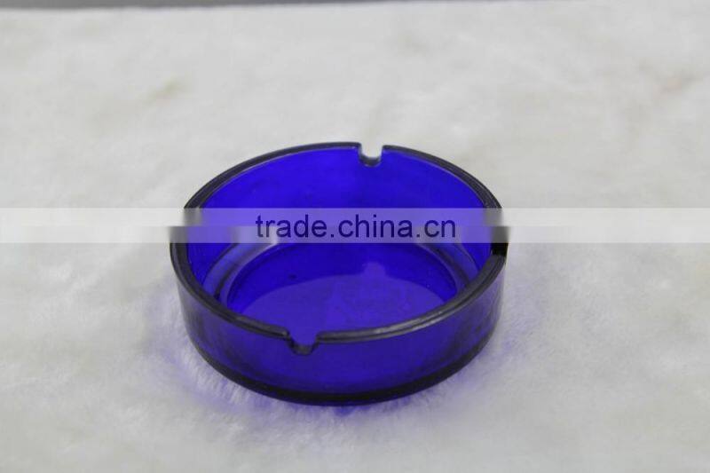 glass ashtray, bule color glass ashtray, natural blue color glass ashtray