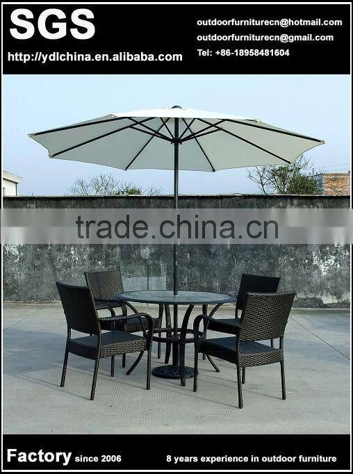aluminium and PE rattan woven outdoor furniture